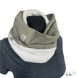 LeoliniHandgefertigter Damen Schlauchschal Loop – Beidseitig tragbar mit Wellnessfleece & Mini-Zopfmuster Jersey | OLIVTücher / Schals