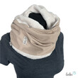 LeoliniHandgefertigter Damen Schlauchschal Loop – Beidseitig tragbar mit Wellnessfleece & Mini-Zopfmuster Jersey | BEIGETücher / Schals