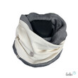 LeoliniHandgefertigter Damen Schlauchschal Loop – Beidseitig tragbar mit Wellnessfleece & Mini-Zopfmuster Jersey | CREME GRAUTücher / Schals