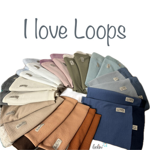 LeoliniHandgefertigter Damen Schlauchschal Loop – Beidseitig tragbar mit Wellnessfleece & Mini-Zopfmuster Jersey | ROST