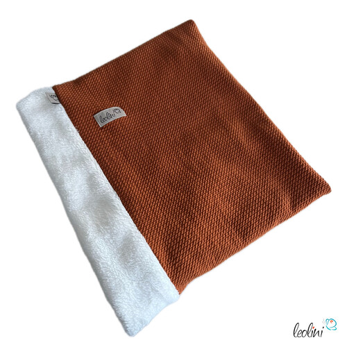 LeoliniHandgefertigter Damen Schlauchschal Loop – Beidseitig tragbar mit Wellnessfleece & Mini-Zopfmuster Jersey | ROSTTücher / Schals