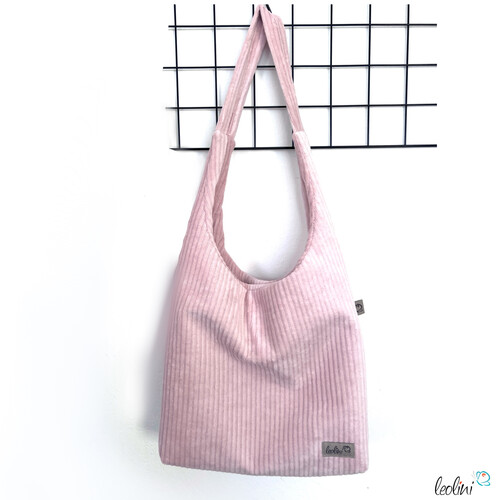 LeoliniHobo Bag aus Breitcord in ROSA – handgemachte Trendtasche - auch als SetTaschen mit Stickerei und Basic Taschen