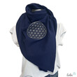 Dreieckiges Musselin-Tuch XL – Double Gauze mit Blume des Lebens -Stickerei | MARINETücher / Schals