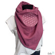 LeoliniDreieckiges Musselin-Tuch XL – Double Gauze mit Blume des Lebens -Stickerei | HIMBEERTücher / Schals