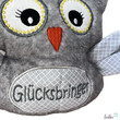 LeoliniKuscheltier EULE LEO in grau | Glücksbringer Eule | personalisierbar mit NameKuscheltiere