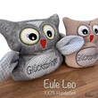 LeoliniKuscheltier EULE LEO in grau | Glücksbringer Eule | personalisierbar mit NameKuscheltiere