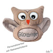 LeoliniKuscheltier EULE LEO in beige | Glücksbringer Eule | personalisierbar mit NameKuscheltiere