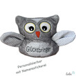 LeoliniKuscheltier EULE LEO in grau | Glücksbringer Eule | personalisierbar mit NameKuscheltiere