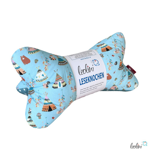 LeoliniLeseknochen personalisierbar | Nackenkissen FUCHS - BÄR - NATIVE AMERICANS | handgemachtKinder Leseknochen