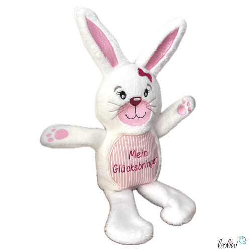 LeoliniKuscheltier HASE GÜCKSI in ROSA | Mein Glücksbringer | personalisierbar mit NameKuscheltiere