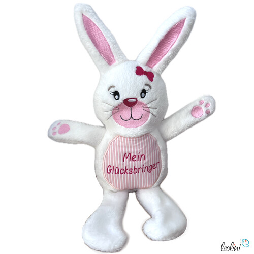 LeoliniKuscheltier HASE GÜCKSI in ROSA | Mein Glücksbringer | personalisierbar mit NameKuscheltiere