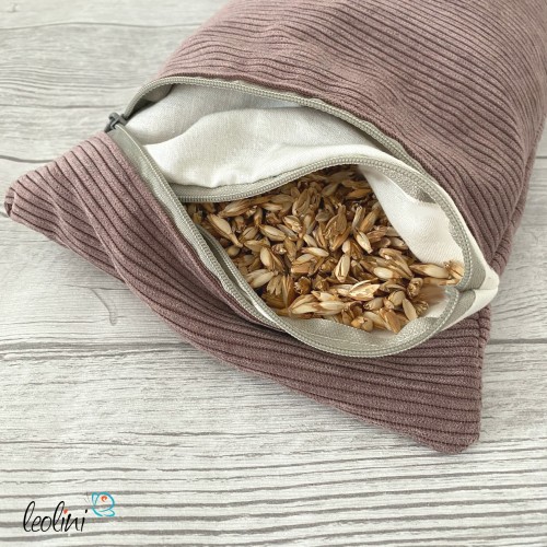 Dinkelkissen | Kissen mit Dinkelspelz LAVENDEL | handgefertigt Leolini - 4