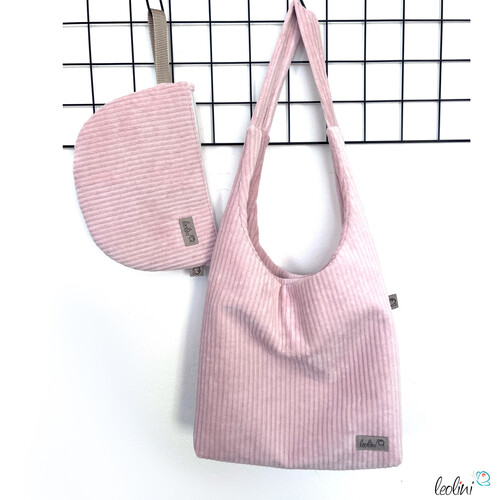 LeoliniMäppchen Allzwecktasche aus Cord | Schminktasche PERSONALISIERBAR mit Name| ROSASchminktaschen