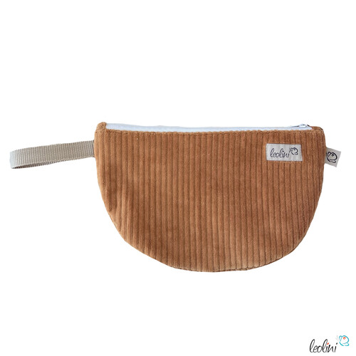 LeoliniMäppchen Allzwecktasche aus Cord | Schminktasche PERSONALISIERBAR mit Name | KAMELSchminktaschen