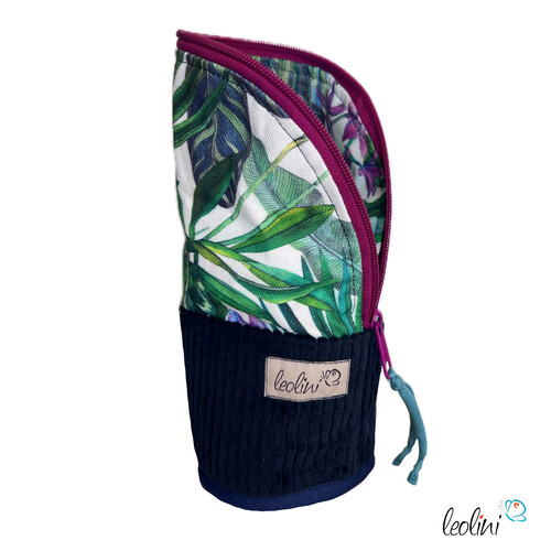 LeoliniStehende Stiftetasche aus CORD Leo | Federpennal Schminktasche ORCHIDEENGRÜNStehende Stiftetaschen LEO