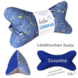 LeoliniLeseknochen personalisierbar | Nackenkissen KOALA | handgemachtKinder Leseknochen
