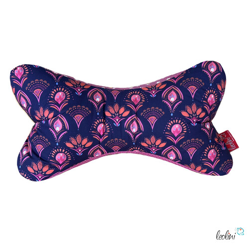 LeoliniLeseknochen personalisierbar | Nackenkissen ORNAMENTE MAGENTA | handgemachtLeseknochen gemustert