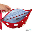 LeoliniBauchtasche XL | Crossbody-Bag | Gürteltasche aus CANVAS - PUNKTE ROT-WEISSTaschen mit Stickerei und Basic Taschen