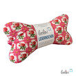 LeoliniLeseknochen personalisierbar | Nackenkissen ROSENROT | handgemachtLeseknochen gemustert