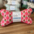 LeoliniLeseknochen personalisierbar | Nackenkissen ROSENROT | handgemachtLeseknochen gemustert