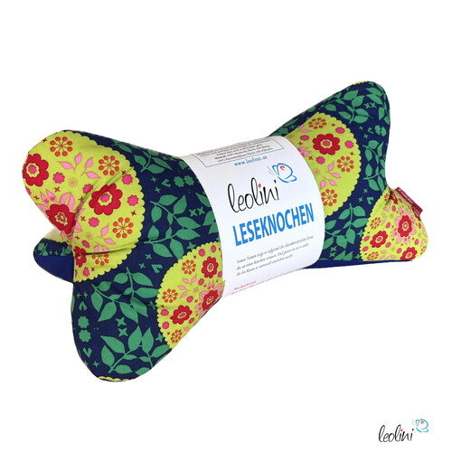 LeoliniLeseknochen personalisierbar | Nackenkissen BLAUE MANDALA | handgemacht