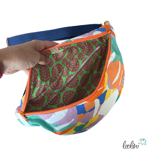 LeoliniBauchtasche XL | Crossbody-Bag | Gürteltasche aus CANVAS - BUNT