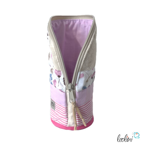 LeoliniStehende Stiftetasche Leo | Federpennal Federmäppchen ROSA STREUBLUMEN | personalisierbar mit NamenStehende Stiftetaschen LEO