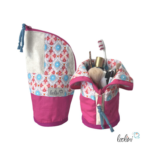 LeoliniStehende Stiftetasche Leo | Federpennal Federmäppchen ROSA ORNAMENTE | personalisierbar mit NamenStehende Stiftetaschen LEO