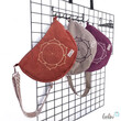 LeoliniMoonbag mit Lotus des Lebens Stickerei in BEIGE aus Breitcord | Umhängetasche | handgefertigt