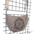 LeoliniMoonbag mit Lotus des Lebens Stickerei in BEIGE aus Breitcord | Umhängetasche | handgefertigtTaschen mit Stickerei und Basic Taschen