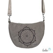 Moonbag mit Lotus des Lebens Stickerei in BEIGE aus Breitcord | Umhängetasche | handgefertigtTaschen mit Stickerei und Basic Taschen