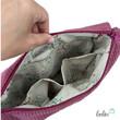 LeoliniMoonbag mit Lotus des Lebens Stickerei in BEERE aus Breitcord | Umhängetasche | handgefertigtTaschen mit Stickerei und Basic Taschen