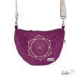 LeoliniMoonbag mit Lotus des Lebens Stickerei in BEERE aus Breitcord | Umhängetasche | handgefertigtTaschen mit Stickerei und Basic Taschen