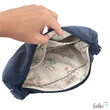 LeoliniMoonbag mit Lotus des Lebens Stickerei in BLAU aus Breitcord | Umhängetasche | handgefertigtTaschen mit Stickerei und Basic Taschen