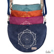 Moonbag aus Cord mit Lotus des Lebens Stickerei in Altmint