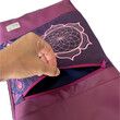 LeoliniFoldover Tasche mit Lotus des Lebens Stickerei | MAGENTA LILA | mit AußenfachTaschen mit Stickerei und Basic Taschen