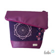 LeoliniFoldover Tasche mit Lotus des Lebens Stickerei | MAGENTA LILA | mit AußenfachTaschen mit Stickerei und Basic Taschen
