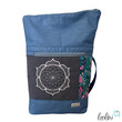 LeoliniFoldover Tasche mit Lotus des Lebens Stickerei | BLAU | mit AußenfachTaschen mit Stickerei und Basic Taschen