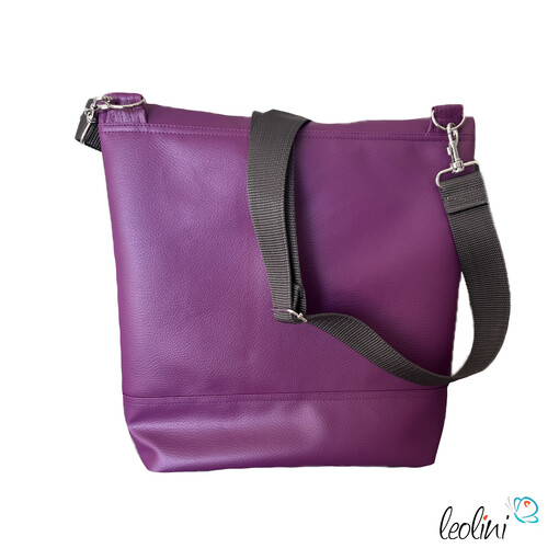 LeoliniFoldover Tasche mit Lotus des Lebens Stickerei | MAGENTA ORANGE | mit AußenfachTaschen mit Stickerei und Basic Taschen