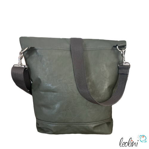 Foldover Tasche mit Lotus des Lebens Stickerei | OLIV | mit AußenfachTaschen mit Stickerei und Basic Taschen