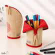 LeoliniStehende Stiftetasche Leo | Federpennal Federmäppchen Blume des Lebens ROT | personalisierbar mit NamenStehende Stiftetaschen LEO