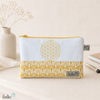 LeoliniAllzwecktasche Schminktasche Blume des Lebens PERSONALISIERBAR | GELB | ZipptascheSchminktaschen