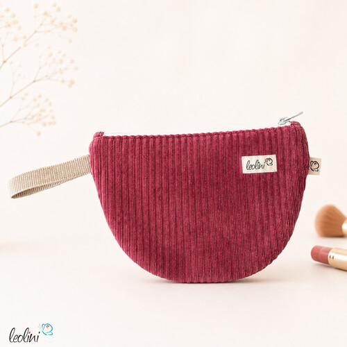 Mäppchen Allzwecktasche aus Cord | Schminktasche PERSONALISIERBAR mit Name | HIMBEER