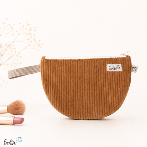 Mäppchen Allzwecktasche aus Cord | Schminktasche PERSONALISIERBAR mit Name | KAMEL
