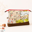 LeoliniGroße Kosmetiktasche | Kulturbeutel mit vielen Fächern CITY MAP | Handarbeit von LeoliniKosmetiktaschen