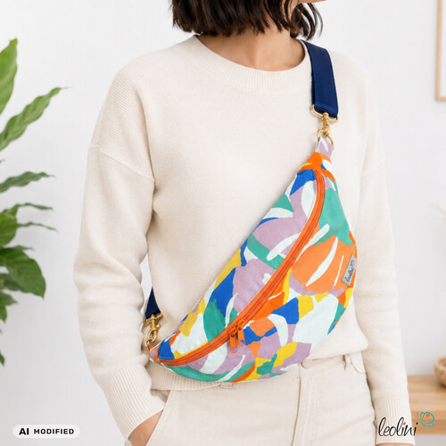 Bauchtasche XL | Crossbody-Bag | Gürteltasche aus CANVAS - BUNT