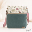 LeoliniUmhängetasche Cord & Canvas MINT mit BLÜMCHEN | mit AußenfachTaschen mit Stickerei und Basic Taschen