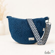 LeoliniBouclé Tasche Umhängetasche | Moonbag | Felltasche | handgefertigt in JeansblauTaschen mit Stickerei und Basic Taschen