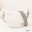 LeoliniBouclé Tasche Umhängetasche | Moonbag | Felltasche | handgefertigt in NaturweißTaschen mit Stickerei und Basic Taschen