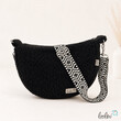 LeoliniBouclé Tasche Umhängetasche | Moonbag | Felltasche | handgefertigt in SchwarzTaschen mit Stickerei und Basic Taschen